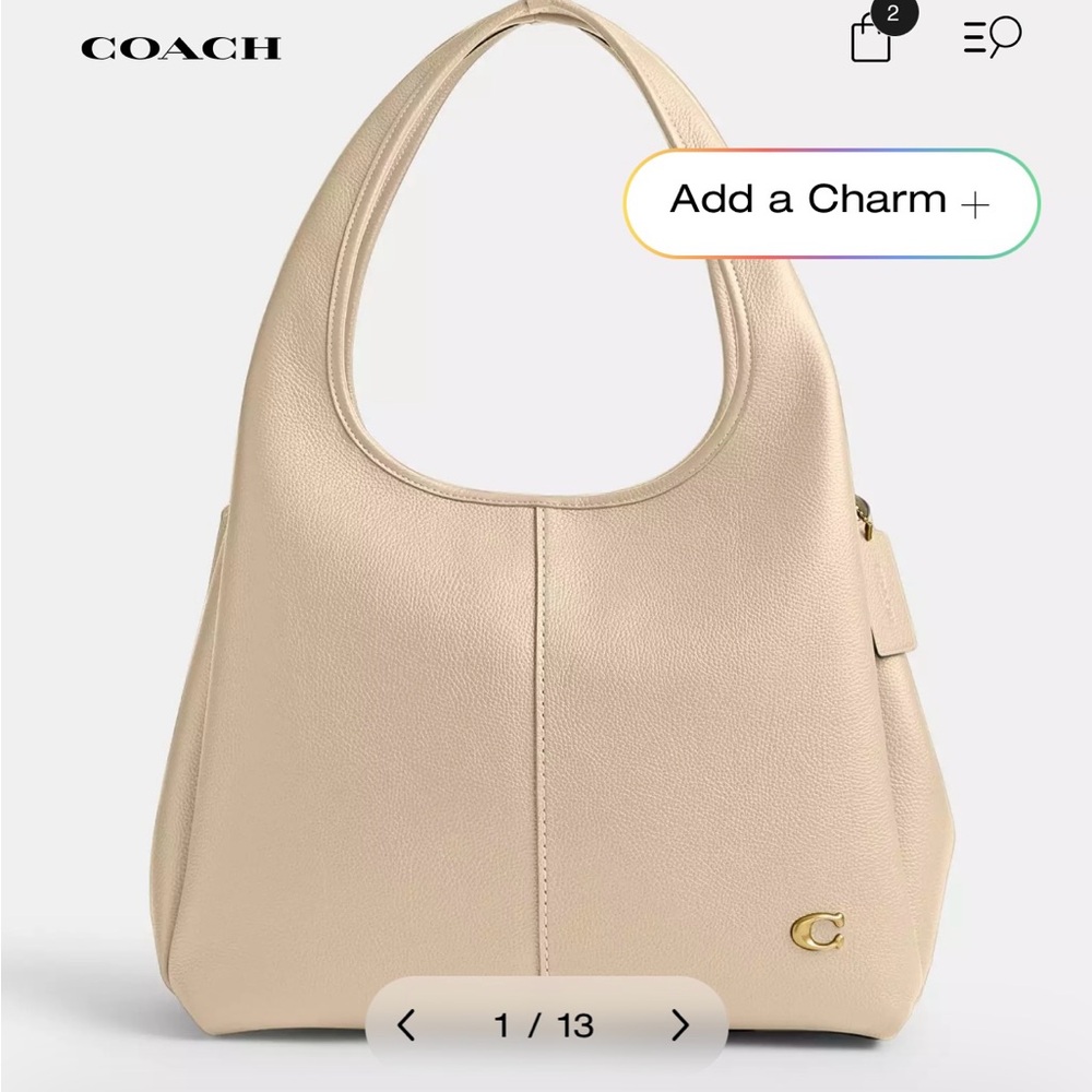 Coach Beige Leather Tote